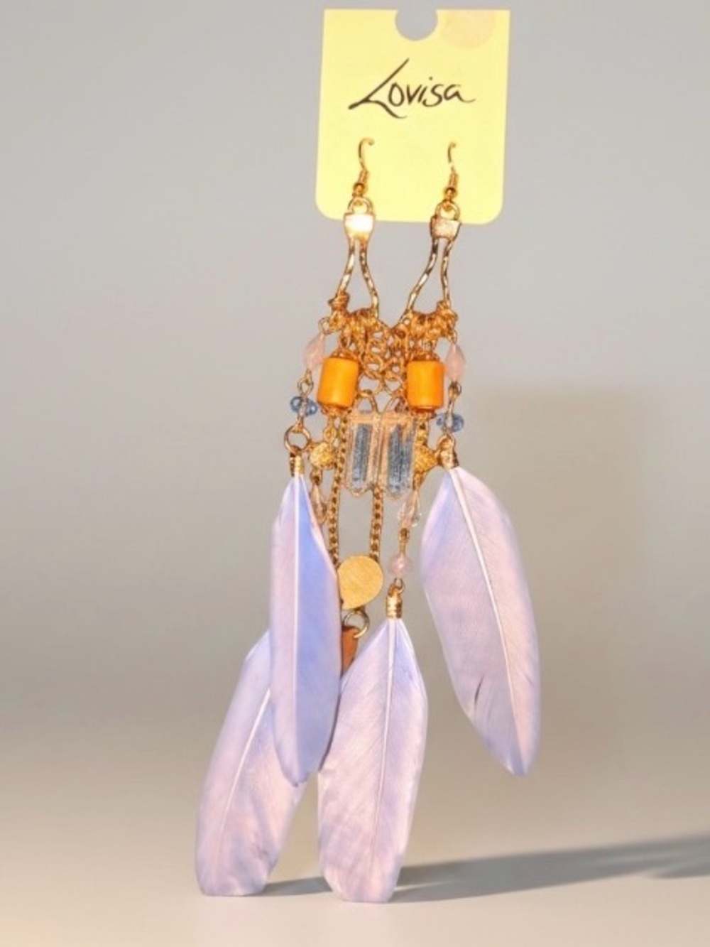 Lovisa Cognac & Blue Dangle Earrings NWT